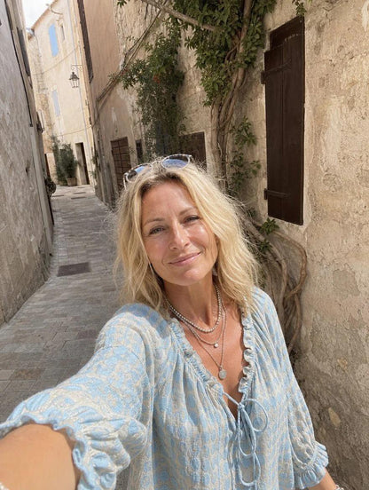 Blouse Fluide à Imprimé Texturé